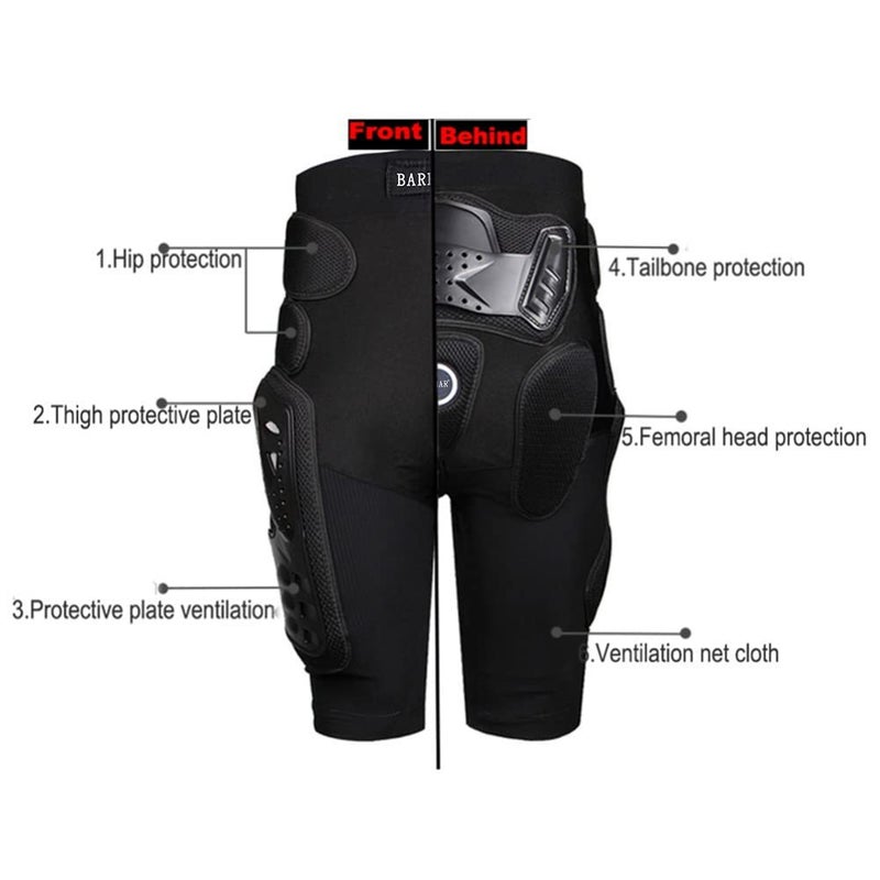 BARHAR Protective Armor Pants Hockey Knight Gear for Motorcycle Motocross Racing Ski Protect Pads Sports HIPS Legs (Small) - Image 4
